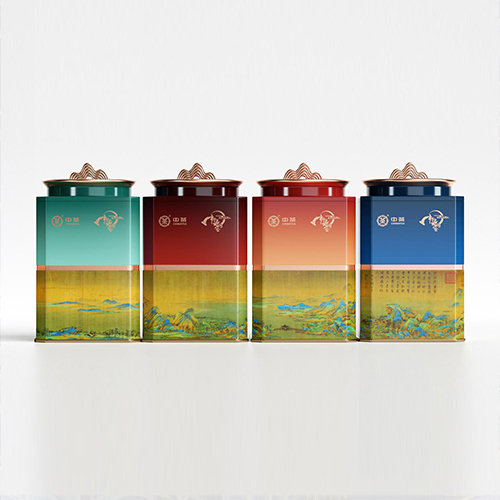 西林設計X中茶千山系列包裝設計【千里江山】