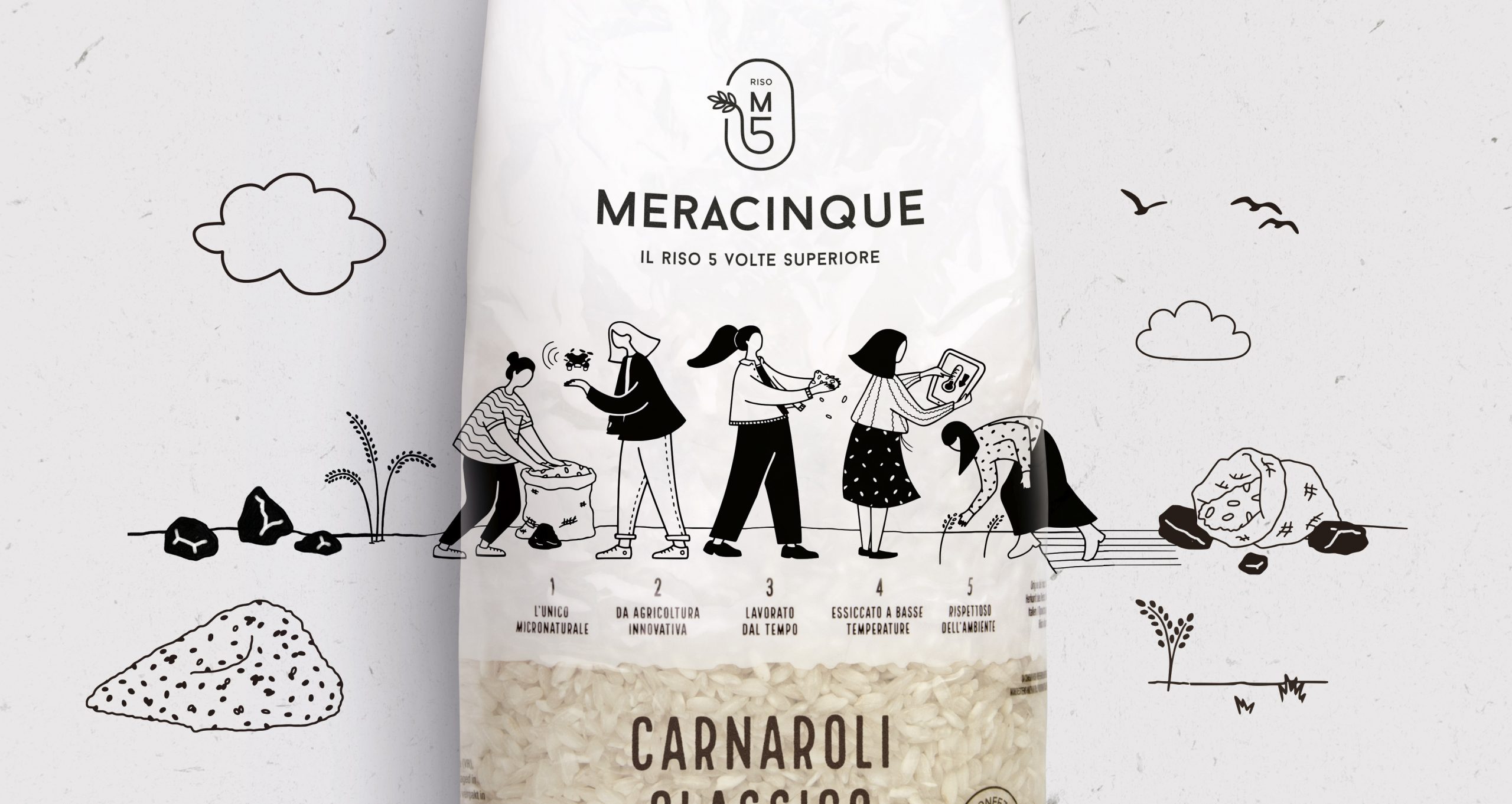 包裝設(shè)計日課分享|五姐妹大米包裝設(shè)計