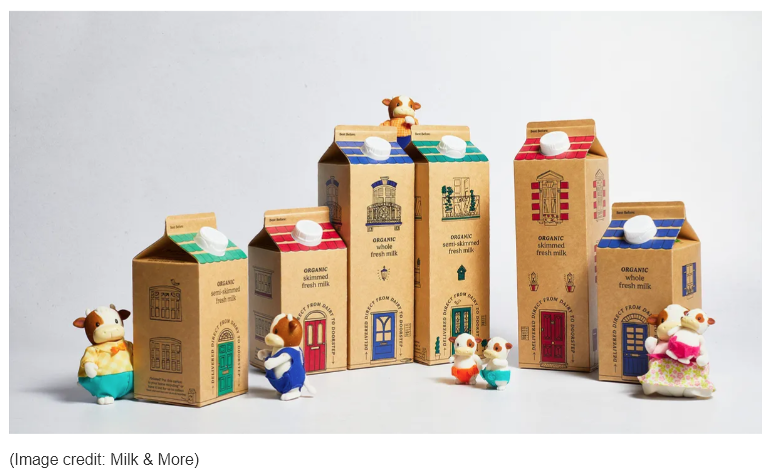 牛奶包裝設(shè)計(jì)Milk&More為早餐桌帶來歡樂。